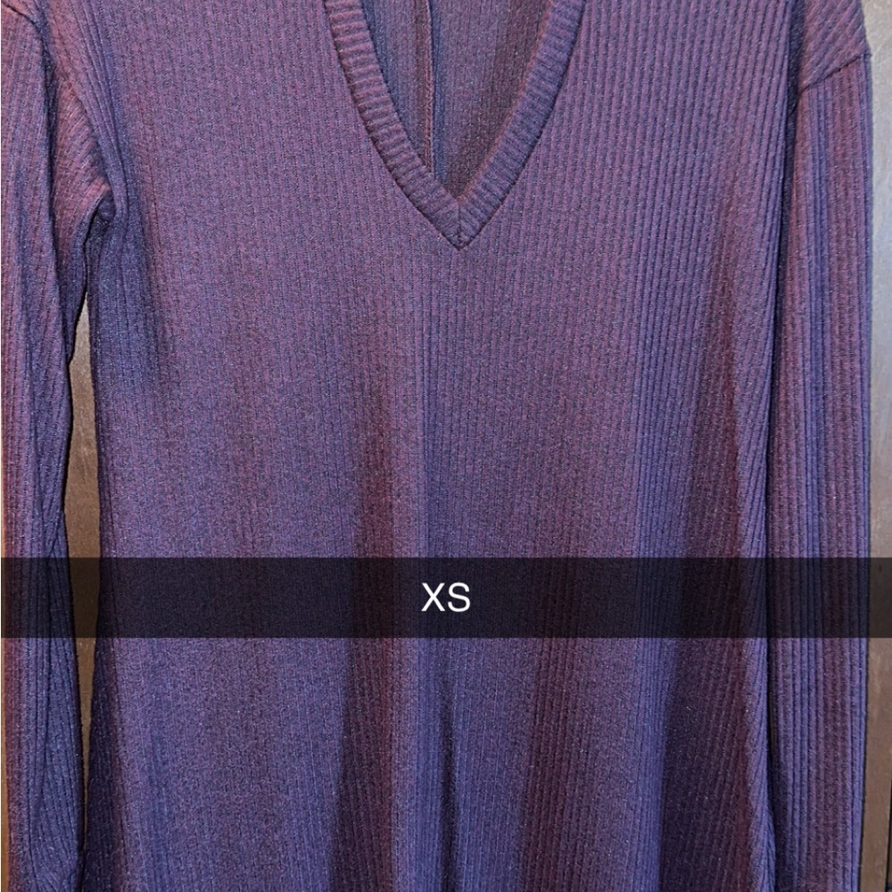 V-Neck Purple Sweater